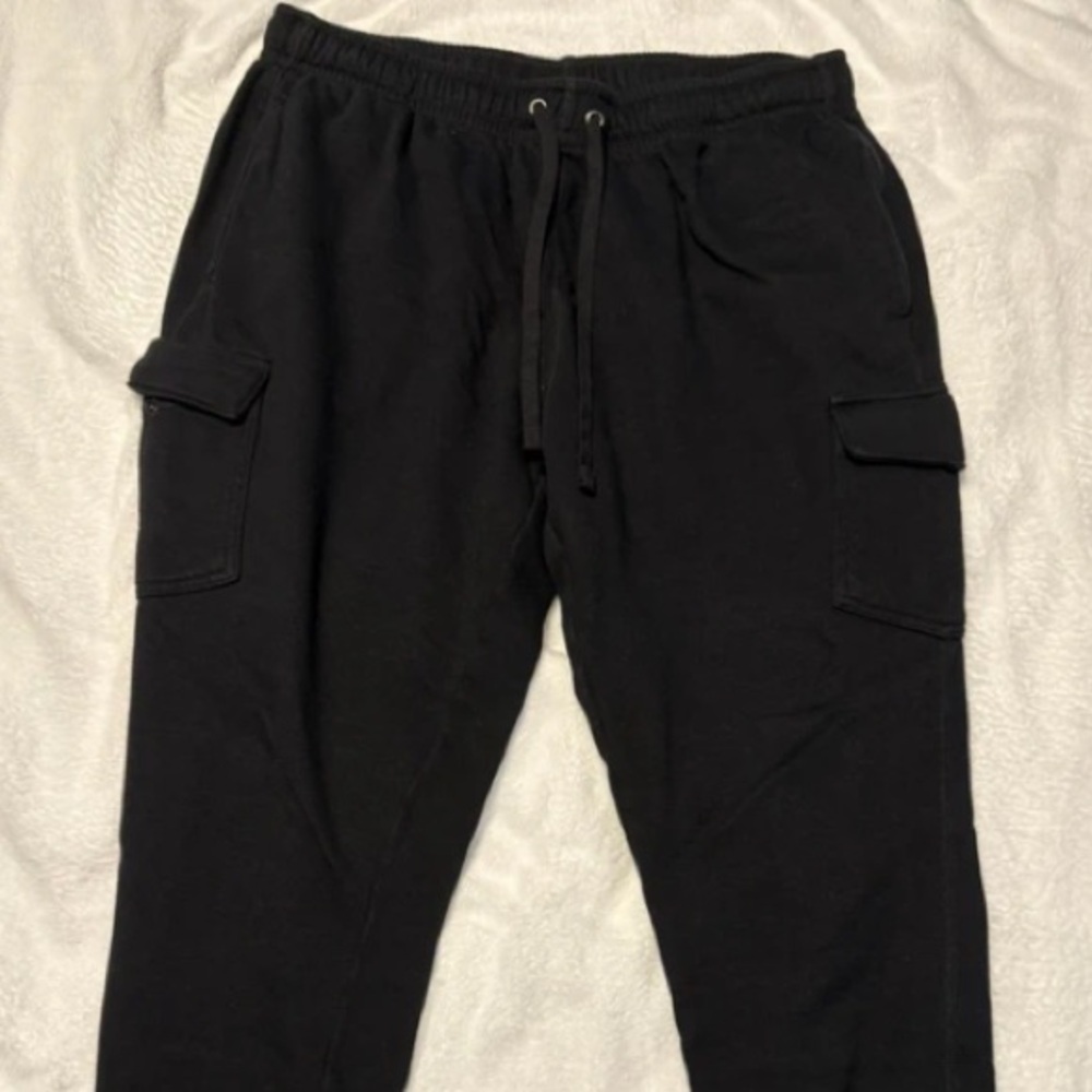 Black Men's Cargo Sweatpants - Unbranded